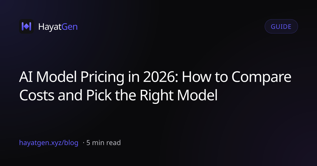 AI Model Pricing in 2026 — How to Compare Costs