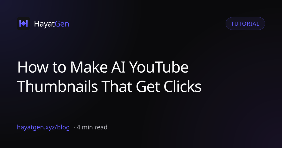 How to Make AI YouTube Thumbnails That Get Clicks (2026)